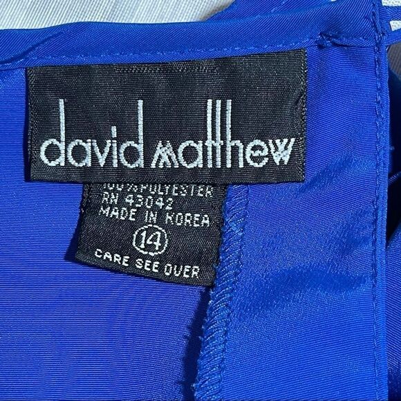 David Matthew Vintage 1970s Women's Blue Blouse - Picture 13 of 13